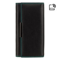 Женский кожаный кошелек Visconti R11 Paloma c RFID (Black/ Rhumba)
