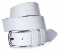 Мужской кожаный ремень GRANDE PELLE 00917 Белый