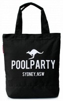 Яркая пляжная сумка Poolparty черная