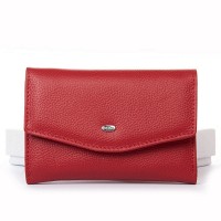 Женский кожаный кошелек Classik  DR. BOND WN-23-18 red