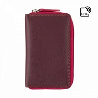 Женский кожаный кошелек с RFID защитой Visconti RB98 Aruba (Plum Multi)