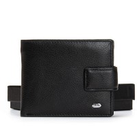 Мужской кожаный кошелек DR. BOND M3CK black