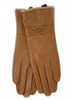 Женские кожаные коричневые перчатки Shust Gloves