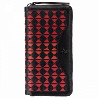 Женский кожаный кошелек Visconti BR76 (Black/Cherry)