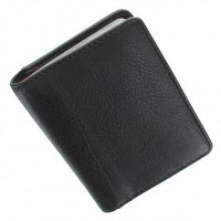 Кожаная визитница с RFID защитой Visconti vsl24 blk/red