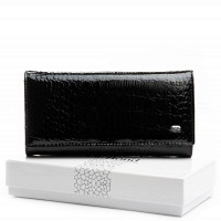 Женский лаковый кожаный кошелек PE DR. BOND PEW1-V black