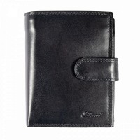 Мужской кожаный кошелек Ashwood 1246 VT Black