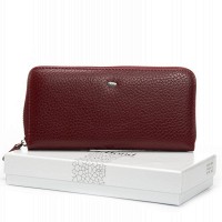 Женский кожаный кошелек Bright DR. BOND W201 wine red