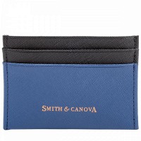 Кожаный картхолдер Smith and Canova 26827 Devere (Navy-Black)