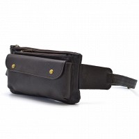 Мужская кожаная сумка бананка, сумка напоясная TARWA GC-8136-3md