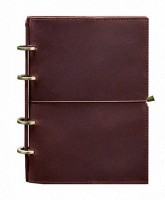 Кожаный блокнот на кольцах (софт-бук) BlankNote 9.0 в мягкой бордовой обложке BN-SB-9-SOFT-VIN-KR