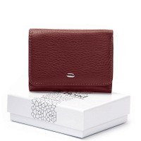Женский кожаный кошелек Bright DR. BOND WS-403 wine red