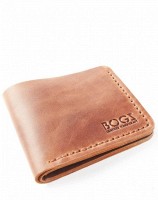 Коричневый мужской кошелек ручной работы из кожи BOGZ Classic P2M10S3
