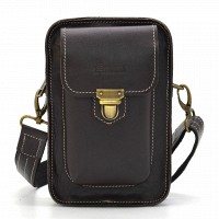 Мужская кожаная сумка через плечо и на пояс TARWA GCw-0075-3md