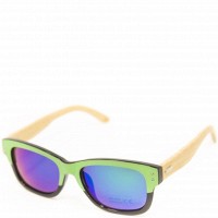 Солнцезащитные Wayfarer очки с деревянными дужками