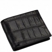 Мужской черный кошелек из кожи крокодила Ekzotic Leather cw20