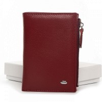 Женский кожаный кошелек Classik  DR. BOND WN-23-8 wine-red