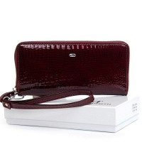 Женский кожаный лаковый кошелек SERGIO TORRETTI FEW38 wine red