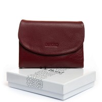 Женский кожаный кошелек Bright DR. BOND WS-239 wine red