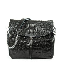 Женская кожаная сумка ALEX RAI 9342 black croco