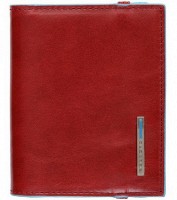Красная кожаная кредитница Piquadro Blue Square (PP1395B2_R)