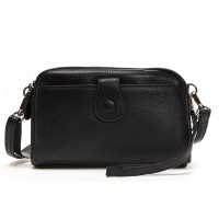 Женский молодежный кожаный клатч ALEX RAI 88085 black
