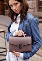Женская кожаная сумка-кроссбоди Lola BlankNote темно-бежевая BN-BAG-35-BEIGE