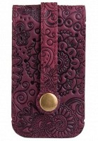 Кожаная ключница Hi Art «Mehendi Art» KH-03 Shabby Plum