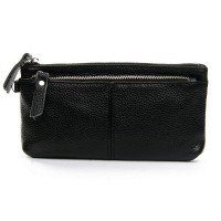Женская кожаная косметичка Cosmetic bag A-00276-1 black