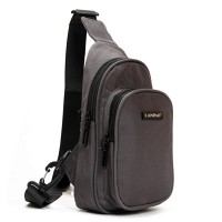 Мужская тканевая сумка-слинг Lanpad 63744 gray