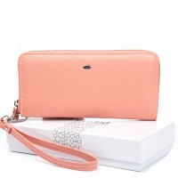 Женский кожаный кошелек Classik  DR. BOND W38 pink purple