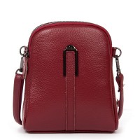 Молодежный клатч из кожи ALEX RAI 88089 bordo