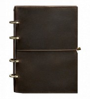 Кожаный блокнот на кольцах (софт-бук) BlankNote 9.0 в мягкой коричневой обложке BN-SB-9-SOFT-O