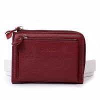 Женский кожаный кошелек Classik  DR. BOND WN-23-20 wine-red