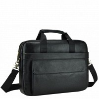 Мужская кожаная черная сумка Tiding Bag A25-1131A
