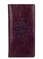 Кожаный бумажник Hi Art WP-05 Crystal Sangria Mehendi Classic