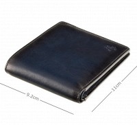 Мужской кожаный кошелек Visconti AT58 Milo c RFID (Burnish Blue)
