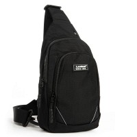 Мужская тканевая сумка-слинг Lanpad 8805 black мал