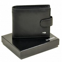 Мужской кожаный черный кошелек Classik dr.Bond M13-1 black
