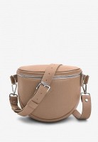 Кожаная поясная сумка/ кроссбоди The Wings tw-vacation-dark-beige-flo