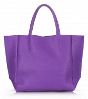 Кожаная сумка POOLPARTY Soho violet