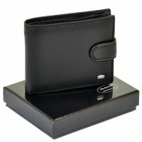 Мужской кожаный кошелек Classik DR. BOND M18055-1 black