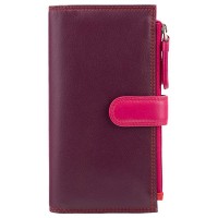 Женский кожаный кошелек Visconti RB100 Bermuda c RFID (Plum Multi)
