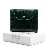 Женский лаковый кожаный кошелек PE DR. BOND PEW44-1 green