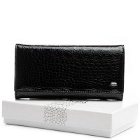 Женский лаковый кожаный кошелек PE DR. BOND PEW501-2 black