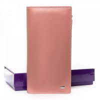 Женский кошелек из кожи Classic DR. BOND WMB-3M pink