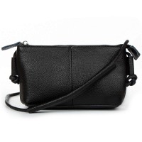 Молодежный клатч из кожи ALEX RAI 6003 black
