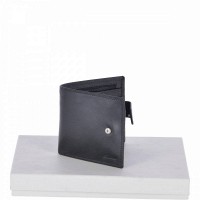 Мужской кожаный кошелек Ashwood 1222 VT Black