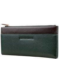 Женский кожаный кошелек SMITH CANOVA FUL-26801-green-brn