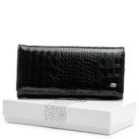 Женский лаковый кожаный кошелек PE DR. BOND PEW501 black
